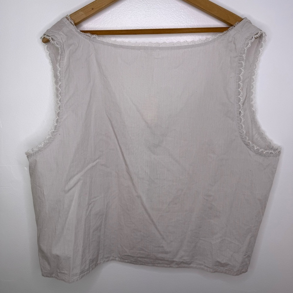 AERIE NWT Off Duty Poplin Tie Front Tank Top - Picture 5 of 5